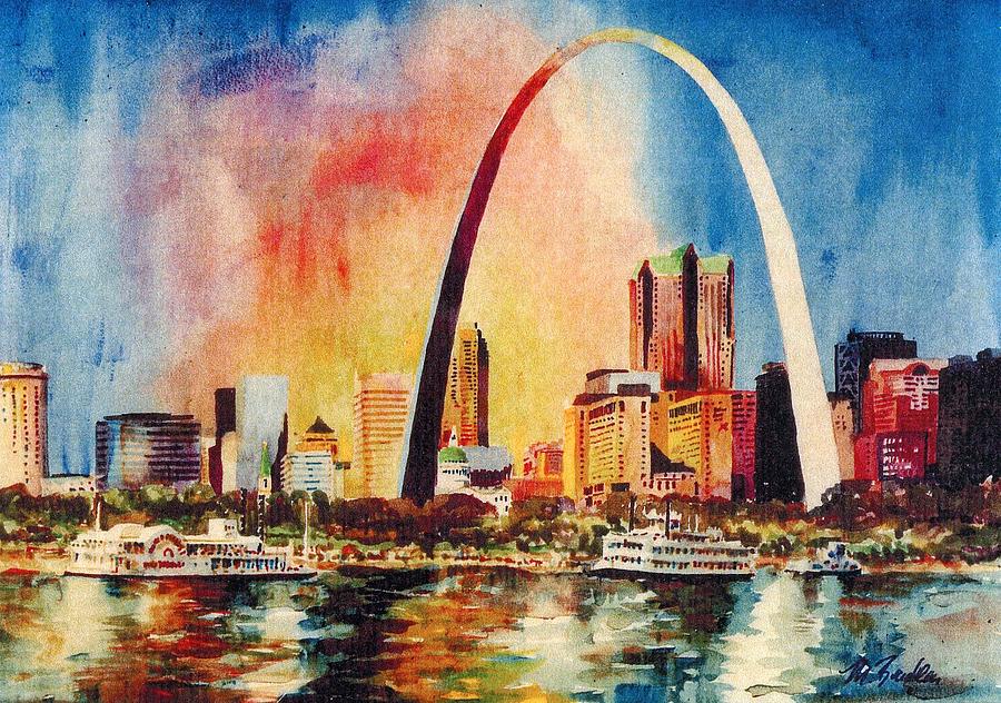 St Louis Riverfront 99 Painting by Marilynne Bradley