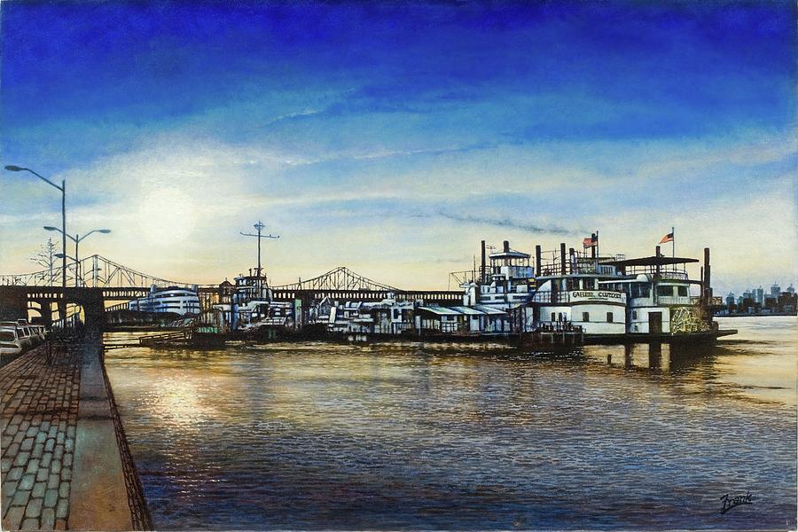 St. Louis Riverfront Painting by Michael Frank