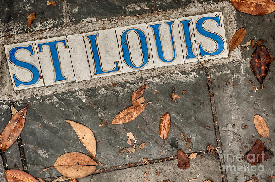 St Louis Street Tiles in New Orleans Photograph by Kathleen K Parker