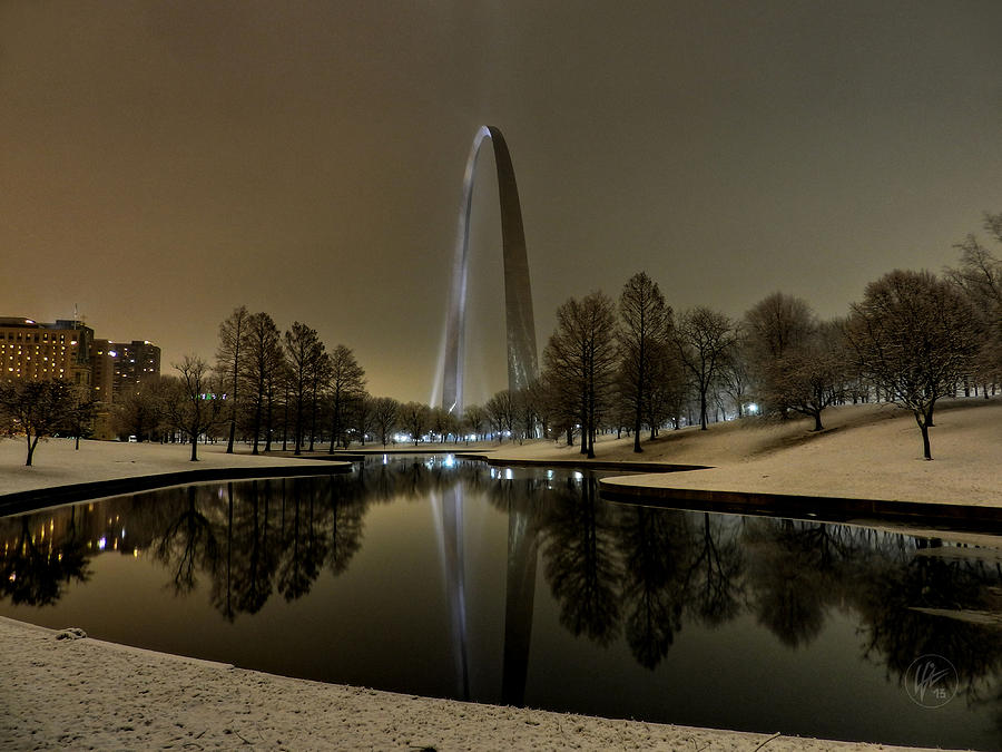 St. Louis - Winter at the Arch 004 Photograph by Lance Vaughn