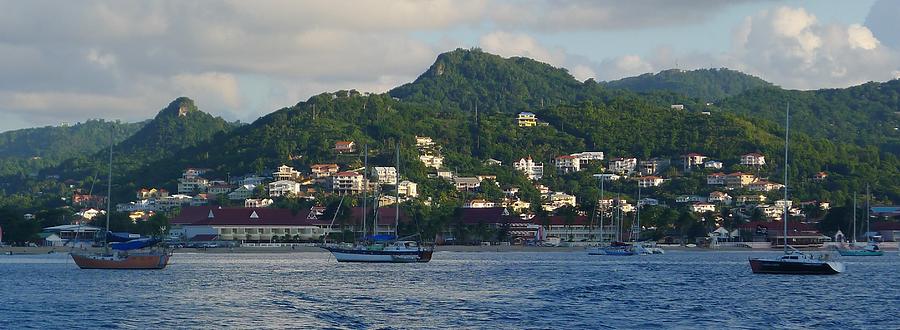 St. Lucia - Cruise - Three Boats Photograph by Nora Boghossian