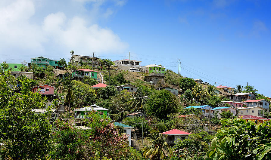 St. Lucian homes Photograph by Brendan Reals