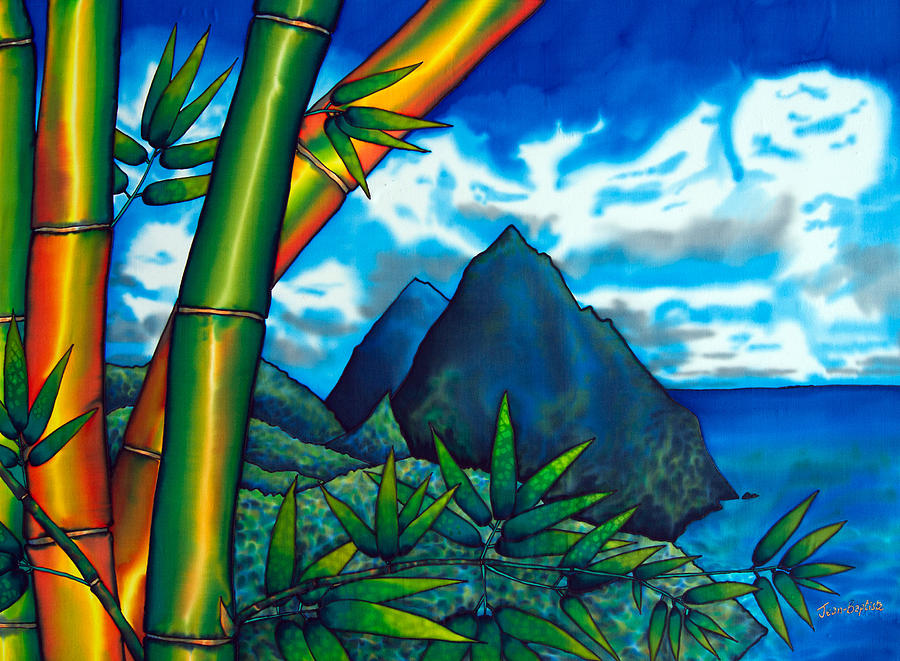 Abstract Painting - St. Lucia Pitons by Daniel Jean-Baptiste