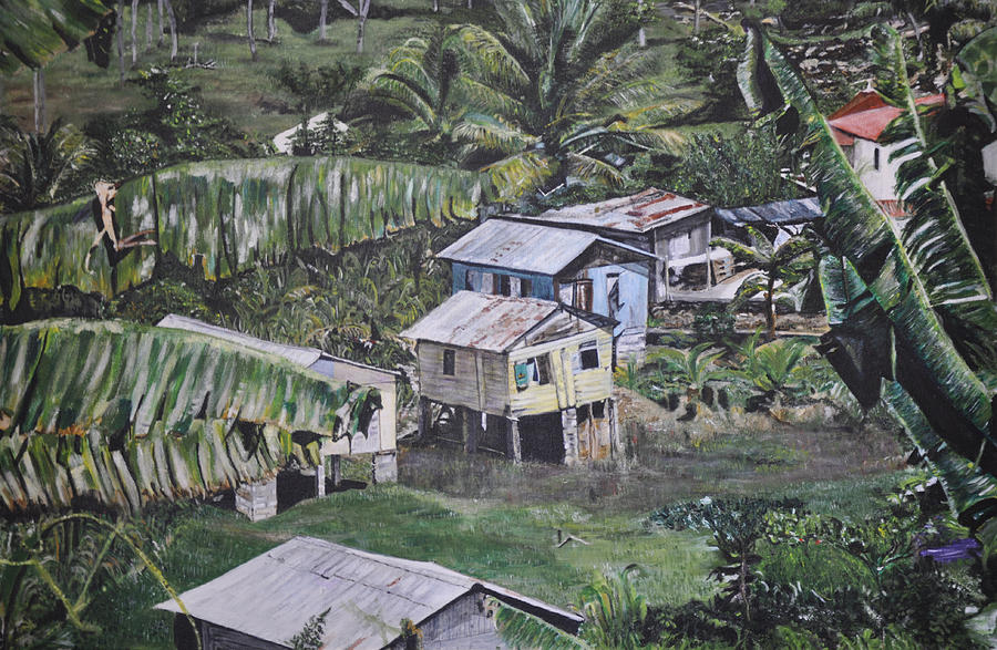 St Lucian Spot Painting by Dottie Branch
