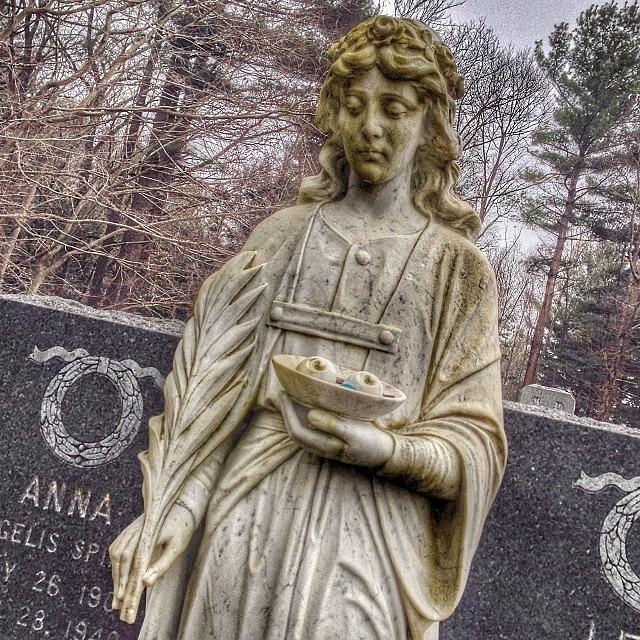 Blind Photograph - St. Lucy Watches Over A Grave In by Tiffany Anthony