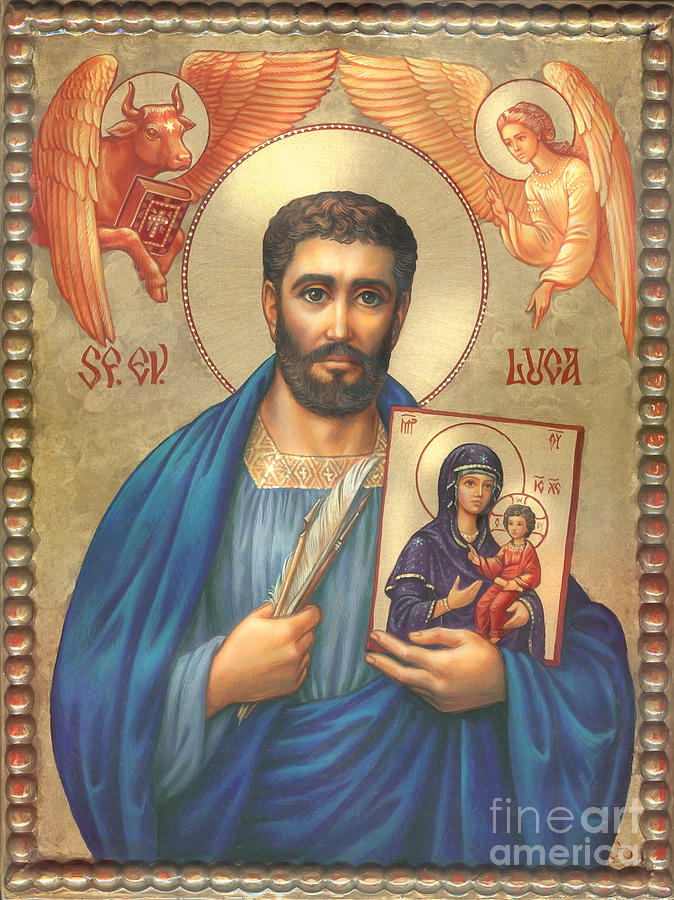 Jesus Christ Digital Art - St. Luke by MGL Meiklejohn Graphics Licensing
