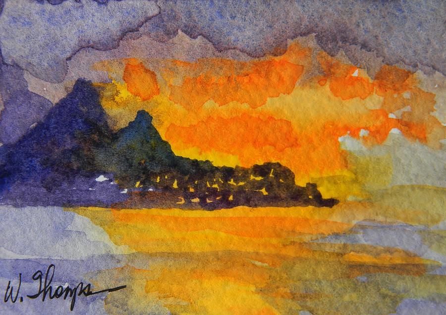 Sunrise Painting - St. Maarten Early Lights by Warren Thompson