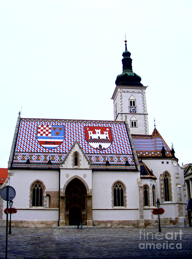 St. Marks Church Zagreb 1 Photograph by Nina Ficur Feenan