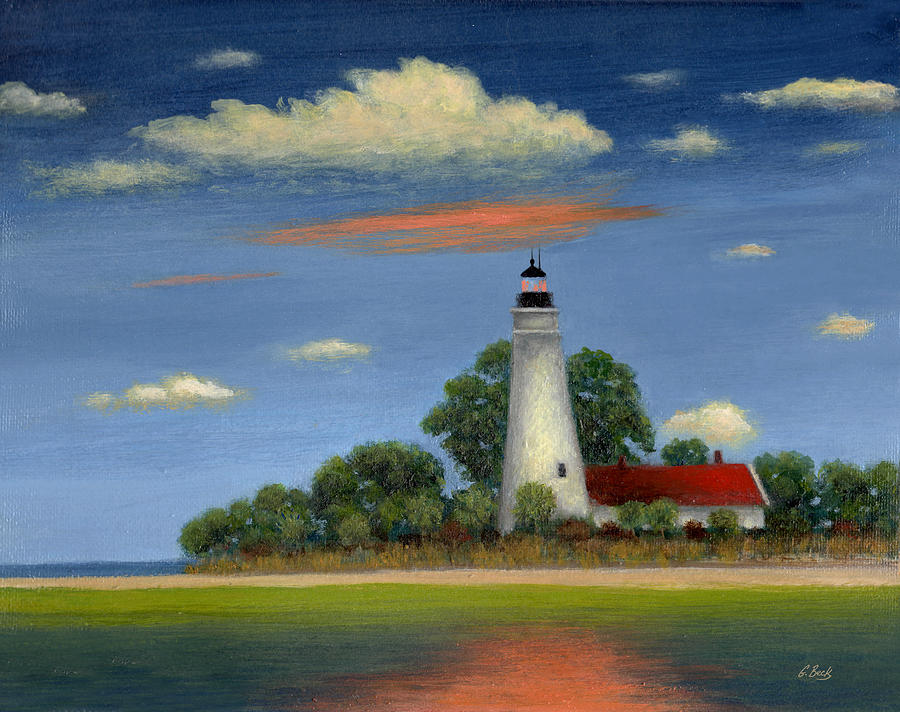St. Marks Light Florida Painting by Gordon Beck