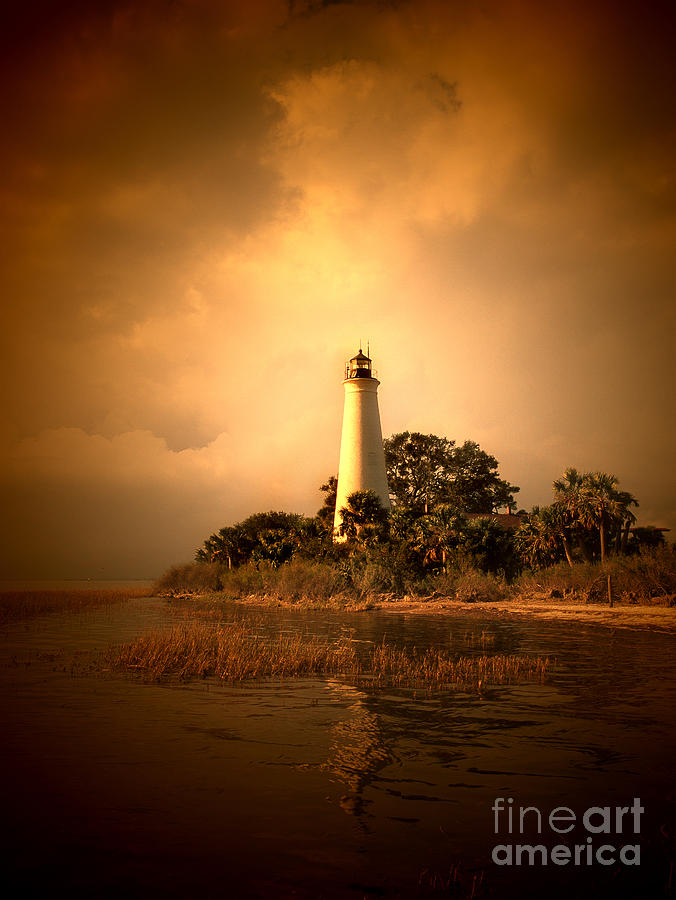 St. Marks Lighthouse Photograph by Wernher Krutein
