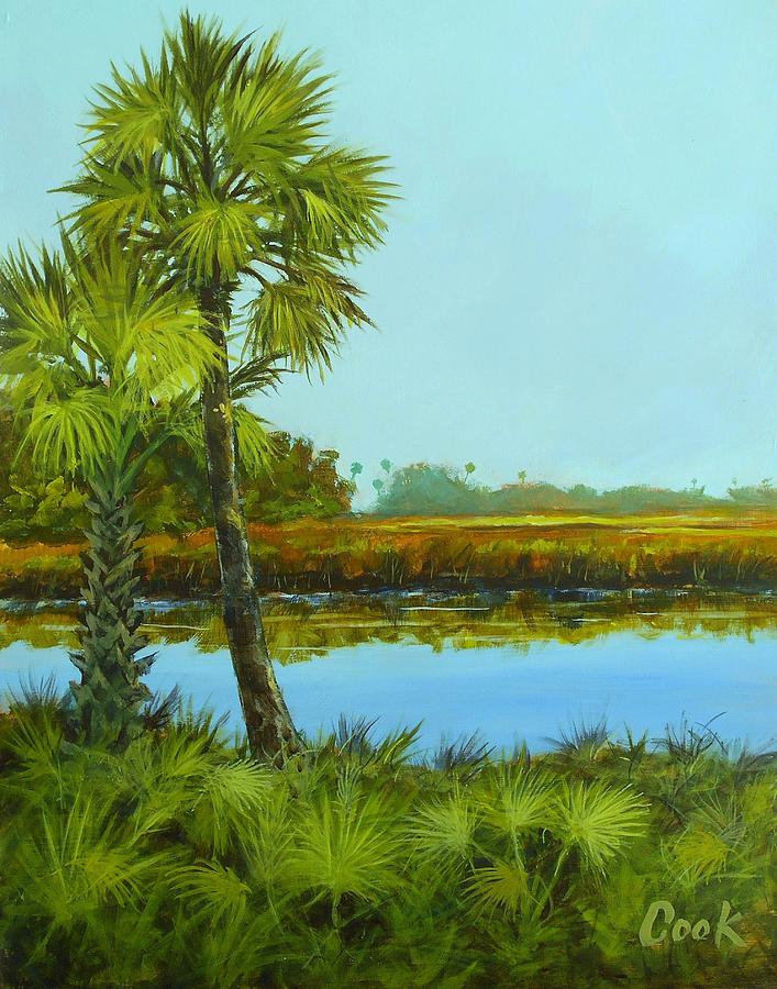 St. Marks River Painting by Michael Cook