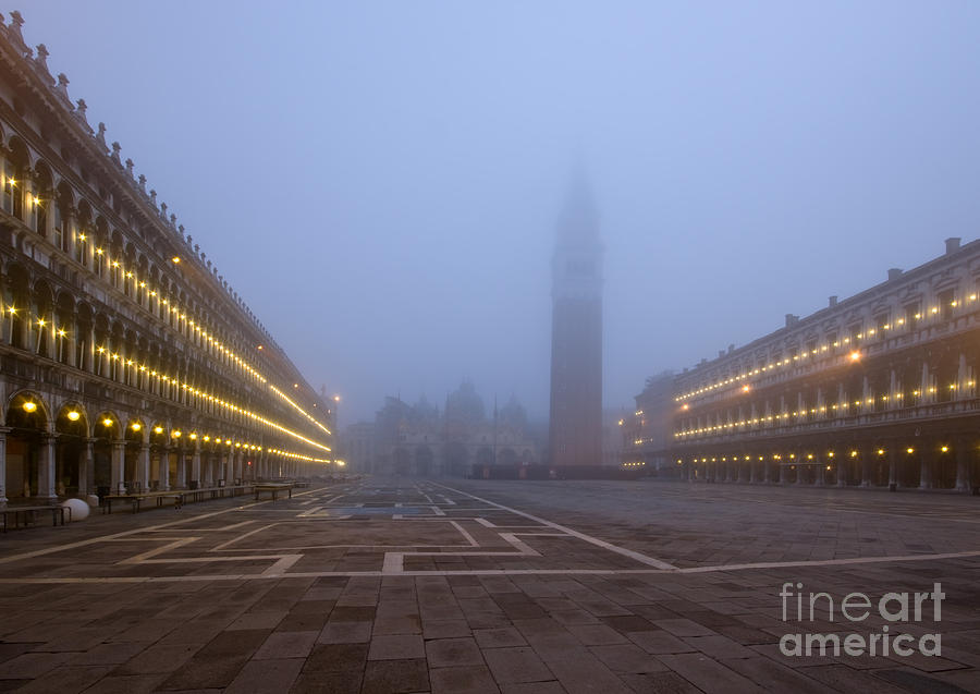St Marks square in the fog - Venice Photograph by Matteo Colombo