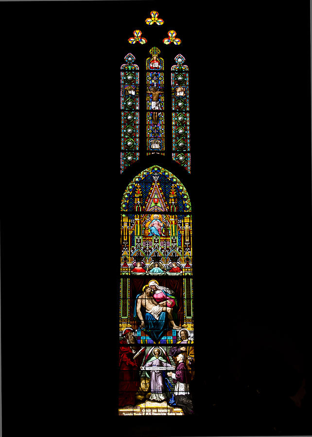 Bratislava Slovakia Photograph - St Martins Stained Glass 1 by Jon Berghoff