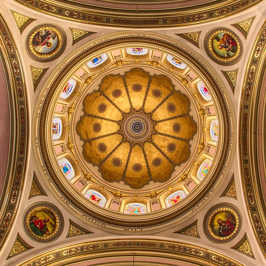 Chicago Photograph - St. Mary of the Angels Dome by Lindley Johnson