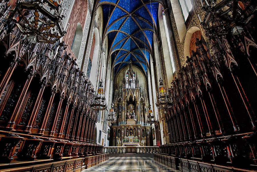St Marys Basilica in Krakow Poland Photograph by Robert Woodward