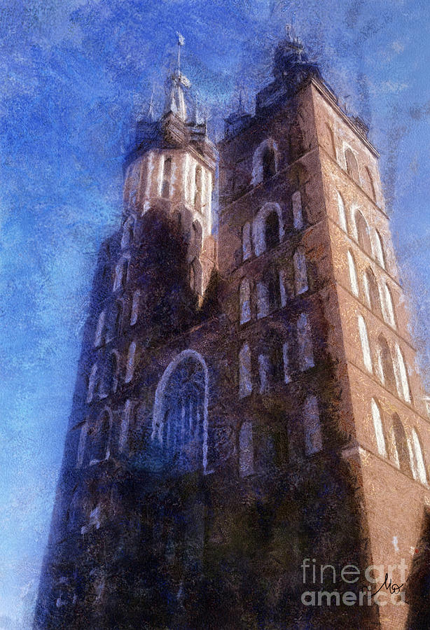 St. Marys Church Cracow Drawing by Mo T
