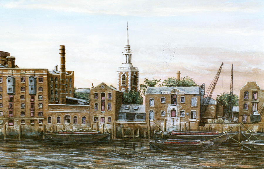 St Marys Church Rotherhithe London Painting by Mackenzie Moulton