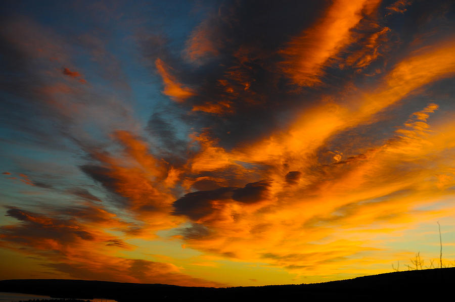 Color Photograph - St Marys sunset by Randy Giesbrecht