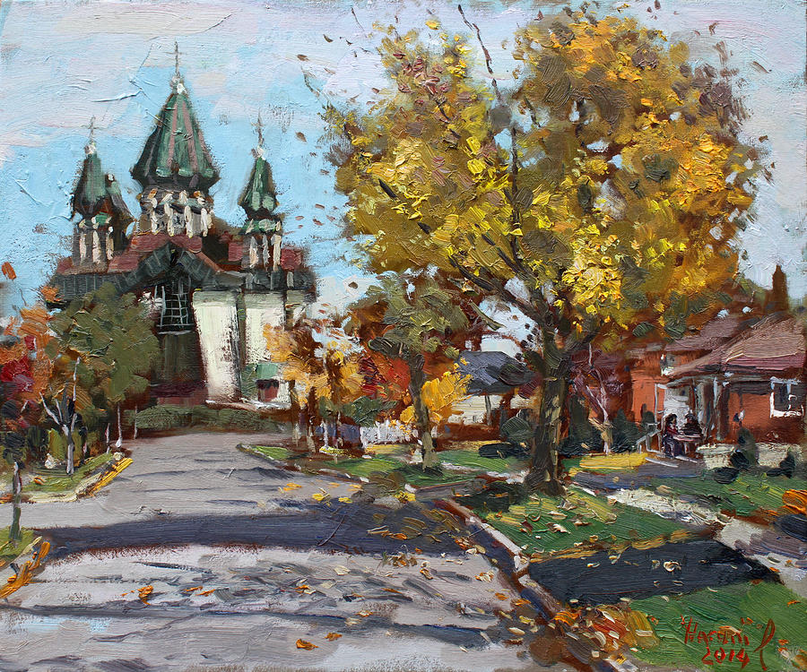 City Painting - St. Marys Ukrainian Catholic Church by Ylli Haruni