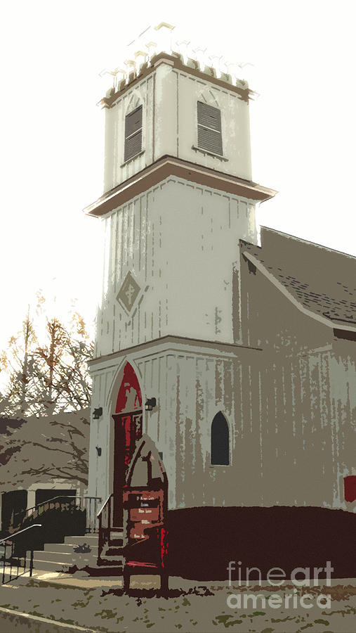 St. Matthews Episcopal Church Digital Art by Karen Francis