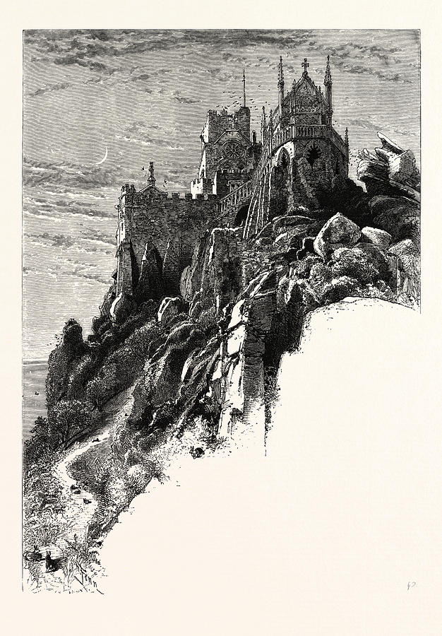 St. Michaels Mount, Cornwall, Uk, Britain Drawing by English School ...