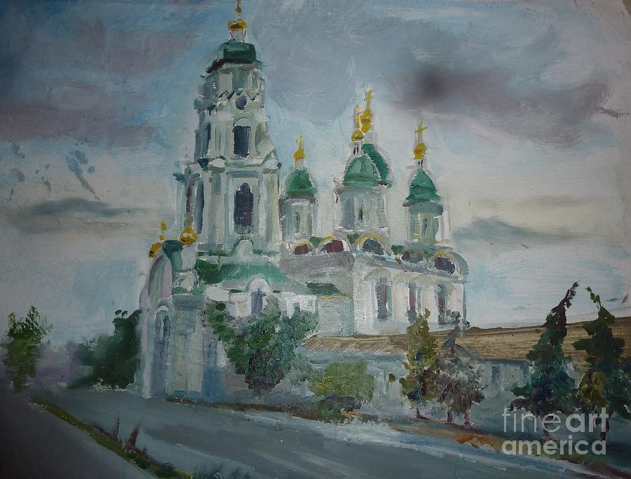 St. Nicholas Church Gate   Drawing by Victoria  Tekhtilova
