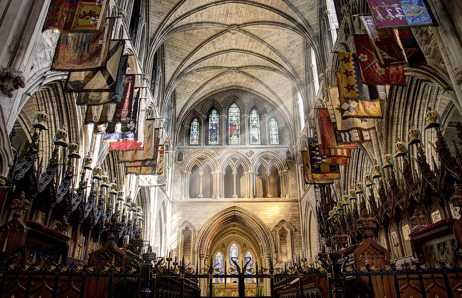Flag Photograph - St Patricks Cathedral by Dennis Ludlow