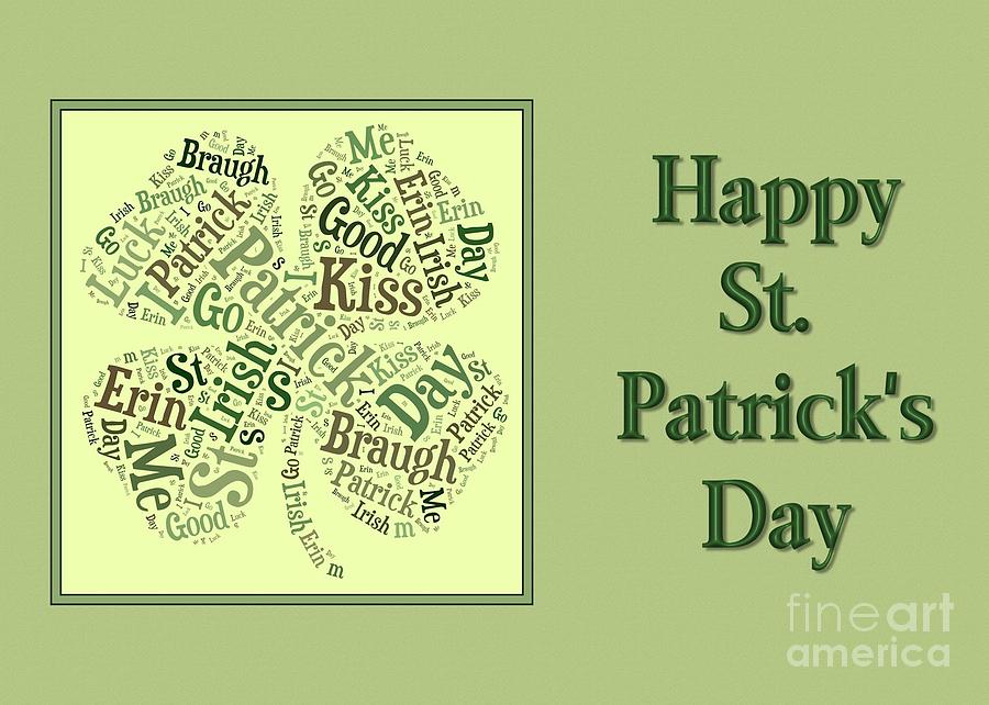 St. Patty Digital Art - St. Pattys Clover Collage by JH Designs