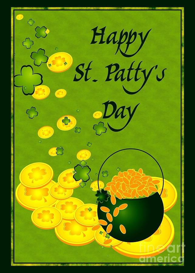 St. Patty Digital Art - St. Pattys Gold by JH Designs