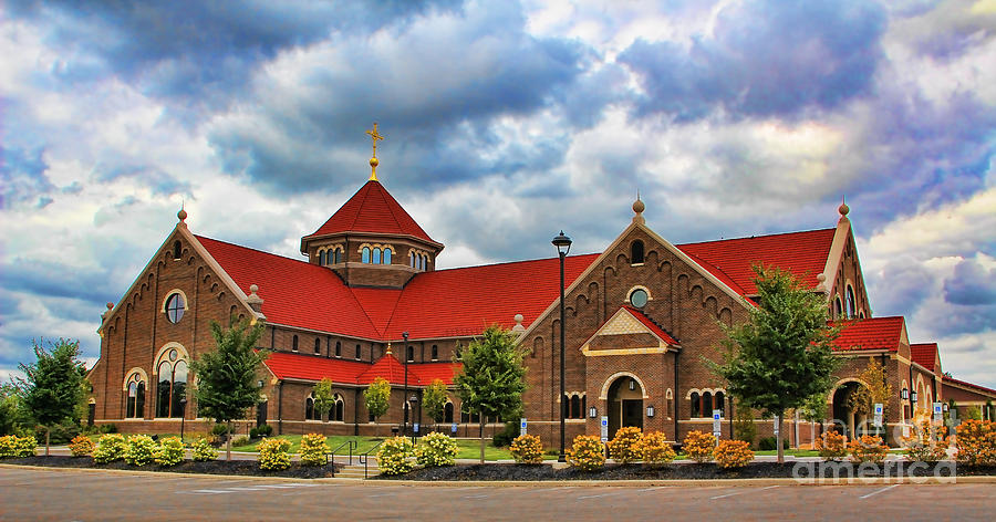 St Paul Catholic Church in Westerville Ohio Photograph by Jack Schultz