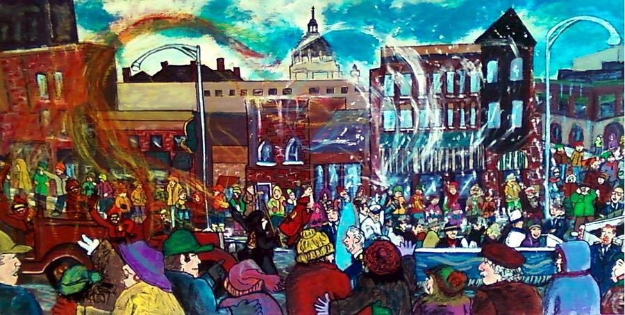St. Paul Winter Carnival Painting - St Paul Winter Carnival love parade by Richard Hubal St. Paul Winter Carnival Painting - St Paul Winter Carnival love parade by Richard Hubal