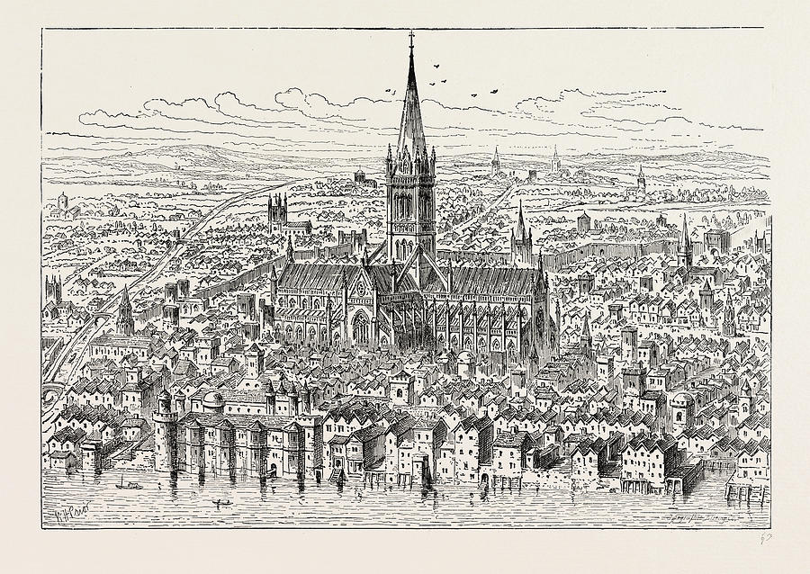 St. Pauls And The Neighbourhood In 1540 Drawing by Litz Collection | Pixels