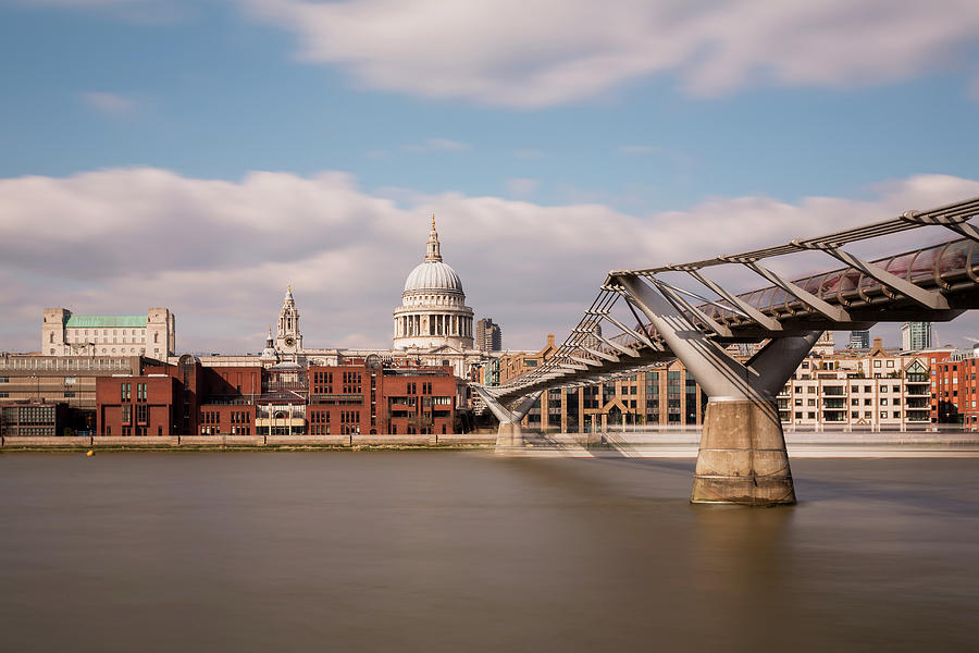 St Pauls Cathedral And Millenium Bridge Photograph by  Ultraforma 