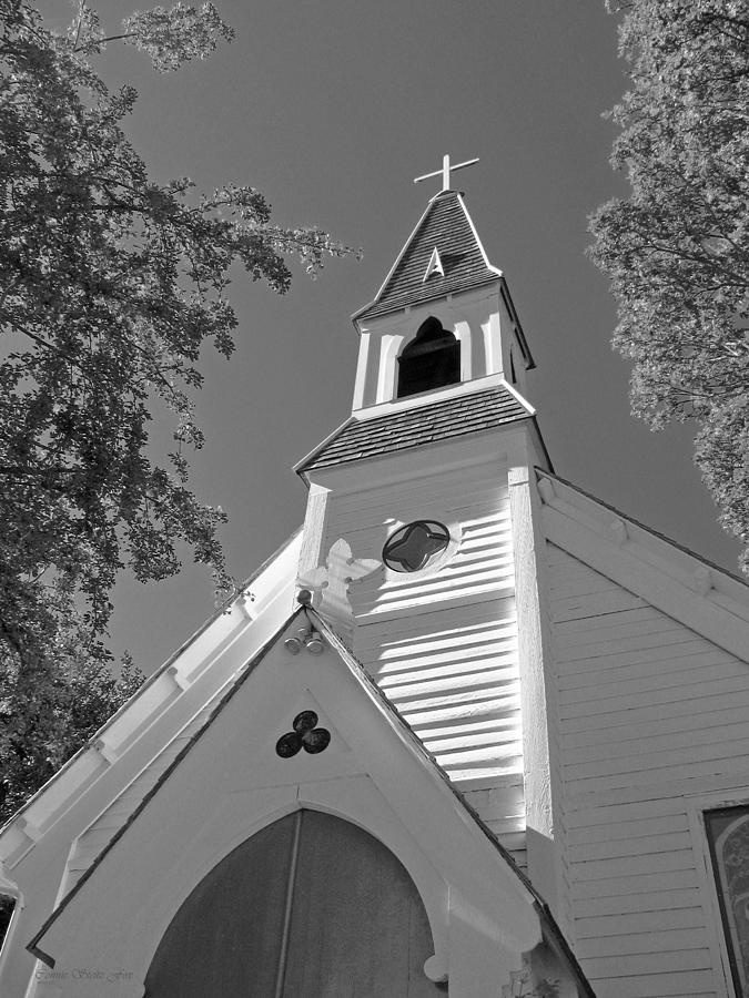 St. Pauls Church Port Townsend B W Photograph by Connie Fox