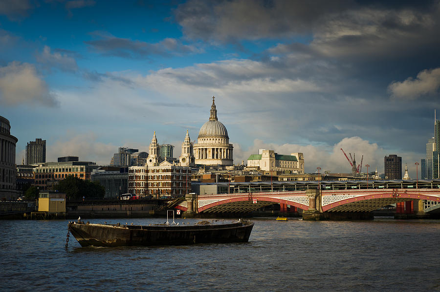 St Pauls from the river with rain clearing Photograph by Gary Eason
