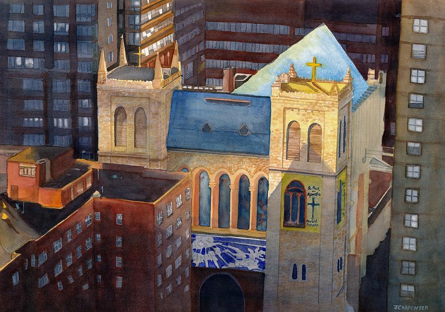 St Pauls NYC Painting by Gerald Carpenter