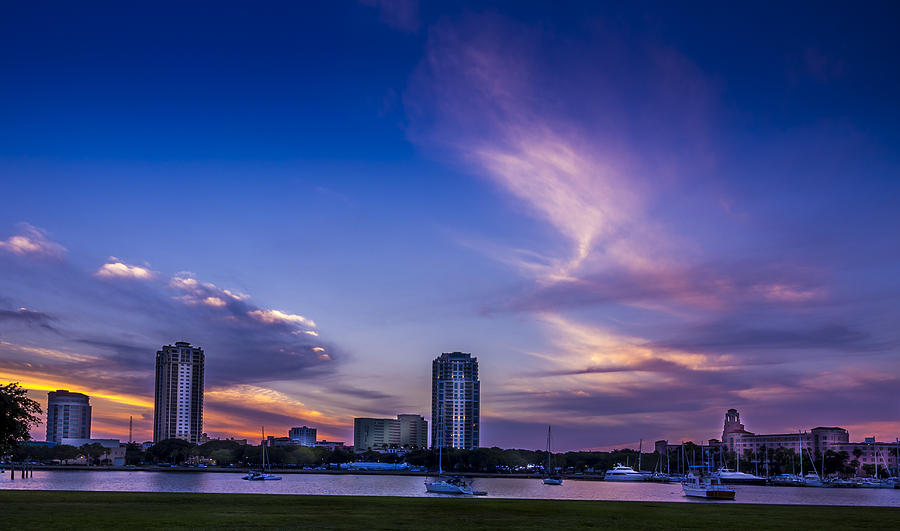 St. Pete at Sunset Photograph by Marvin Spates