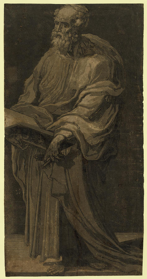 St. Peter, Between 1500 And 1552 Drawing by Beccafumi, Domenico (1486 ...