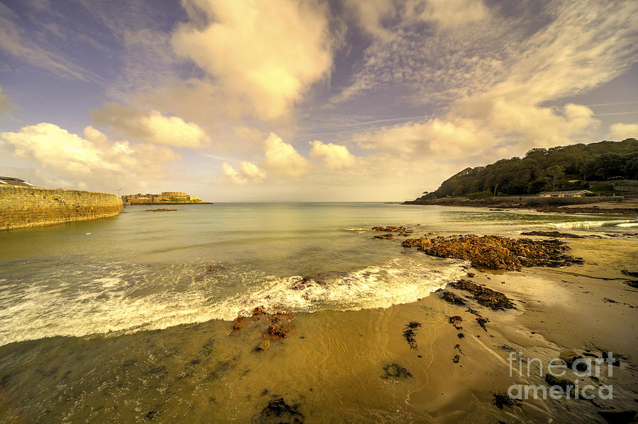 Castle Photograph - St Peter Port Beach  by Rob Hawkins