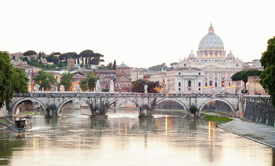 St. Peter´s Basilica At Sunset Photograph by Jorg Greuel