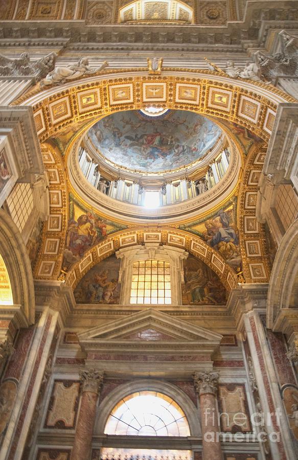 Architecture Painting - St Peters Basilica by Louise Fahy