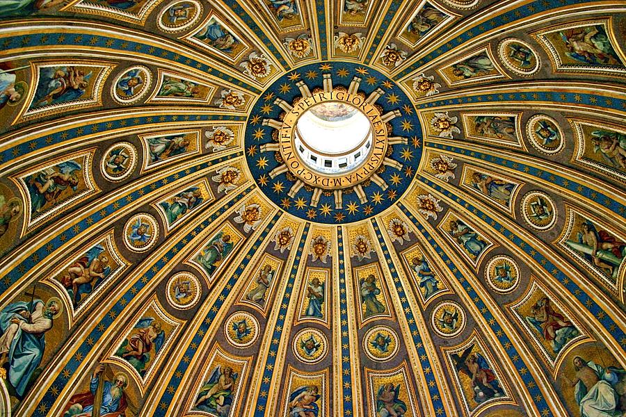St Peters Ceiling Photograph by Henry Kowalski
