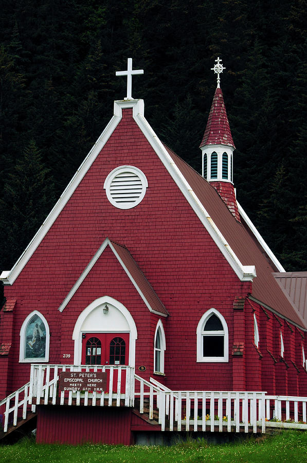Alaska Photograph - St Peters Episcopal Church, Seward by Michel Hersen