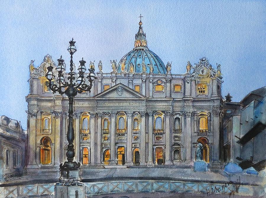 St. Peters Square Painting by Henrieta Maneva