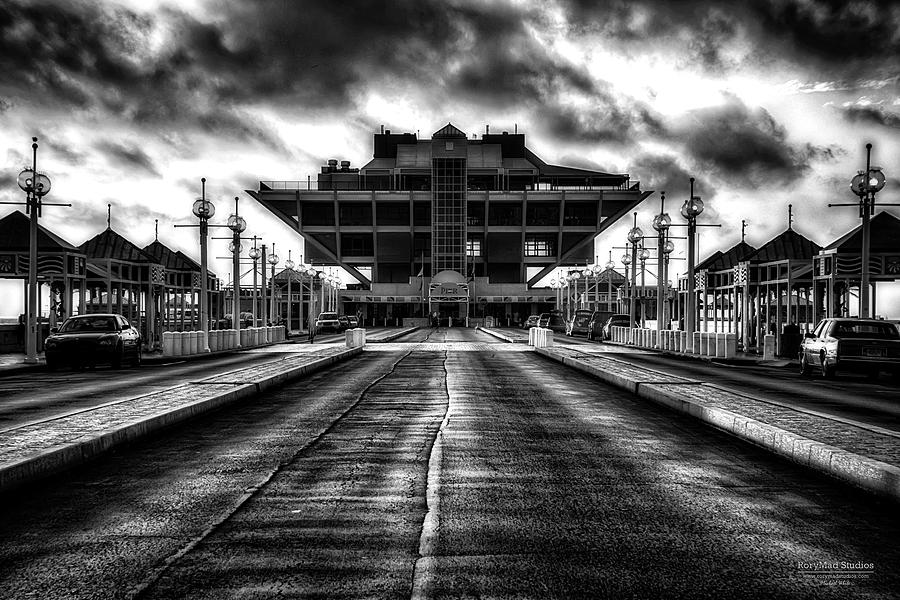 St Petersburg Pier in Monochrome HDR Photograph by Michael White