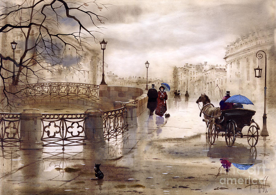 Bridge Painting - St. Petersburg by Svetlana and Sabir Gadghievs