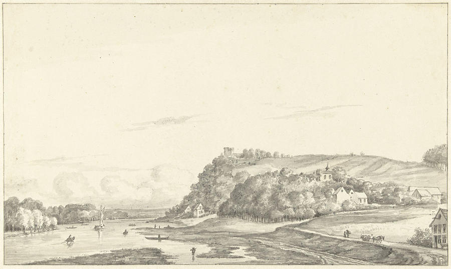 1826 Drawing - St. Pietersberg On The Meuse, Maastricht The Netherlands by Quint Lox