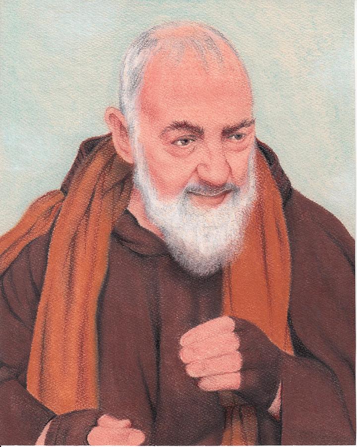 St. Pio of Pietrelcina Drawing by Darcie Cristello