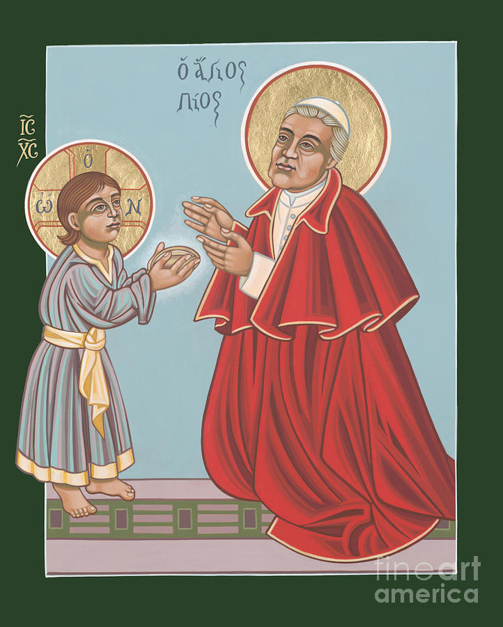 St. Pius X and the Holy Child 269 Painting by William Hart McNichols