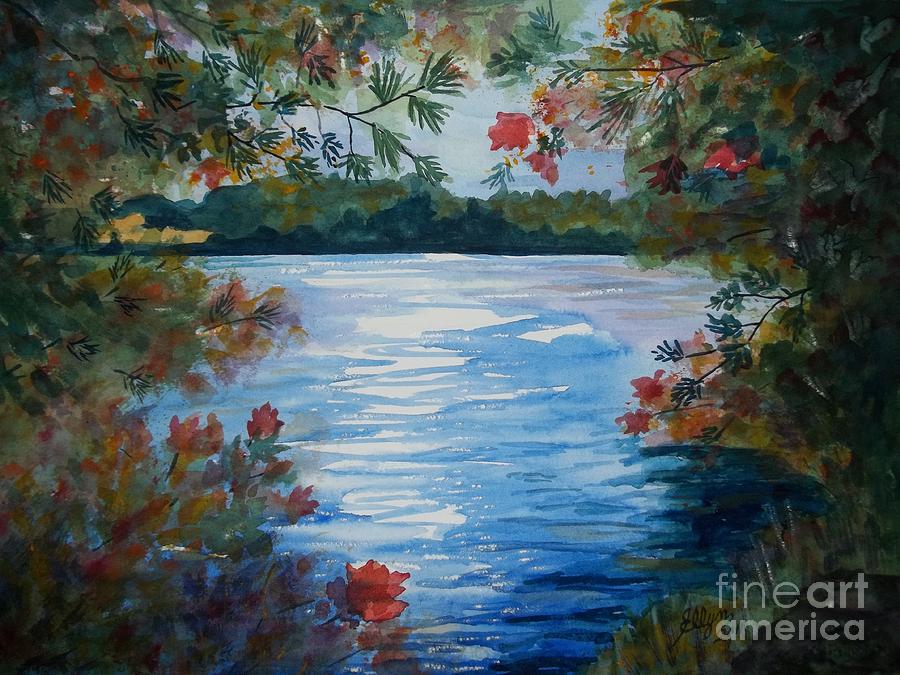 St. Regis Lake Painting by Ellen Levinson